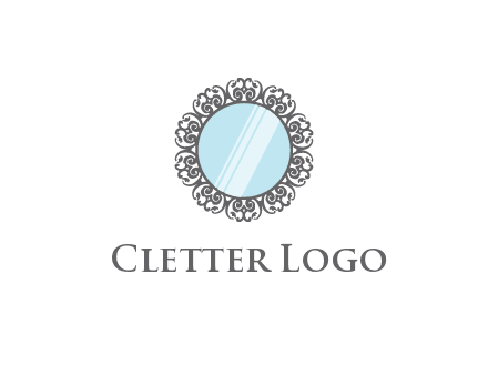 round mirror wall decoration logo