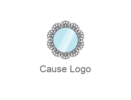 round mirror wall decoration logo