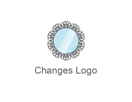 round mirror wall decoration logo