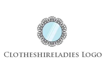 round mirror wall decoration logo