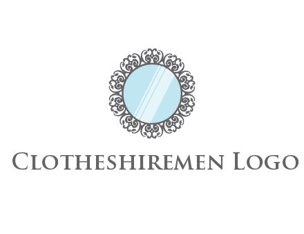 round mirror wall decoration logo