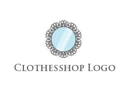 round mirror wall decoration logo