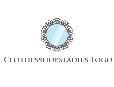 round mirror wall decoration logo