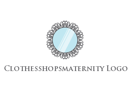 round mirror wall decoration logo