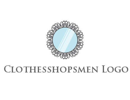 round mirror wall decoration logo