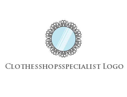 round mirror wall decoration logo