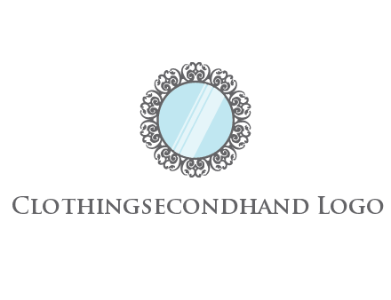 round mirror wall decoration logo