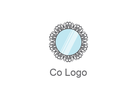 round mirror wall decoration logo