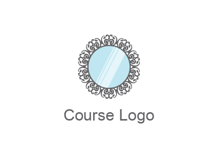 round mirror wall decoration logo