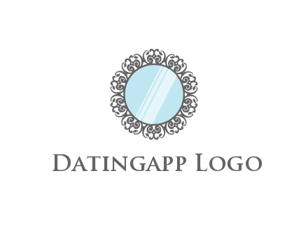 round mirror wall decoration logo