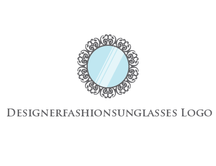 round mirror wall decoration logo