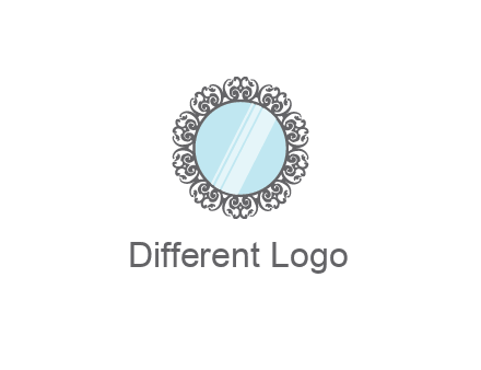 round mirror wall decoration logo
