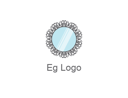 round mirror wall decoration logo