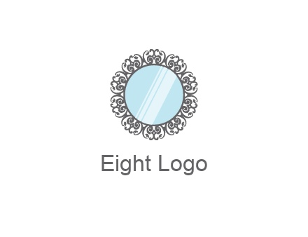 round mirror wall decoration logo