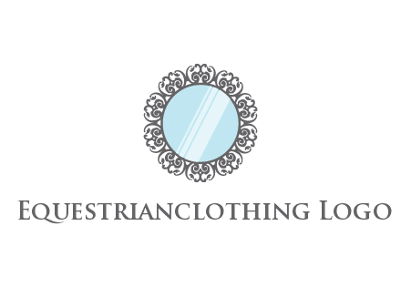 round mirror wall decoration logo
