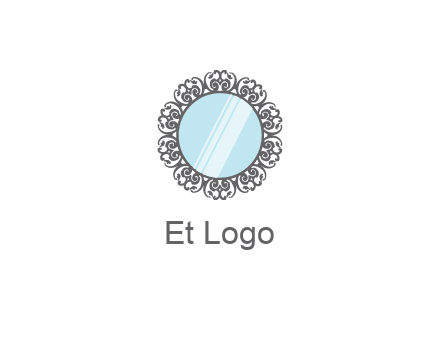 round mirror wall decoration logo