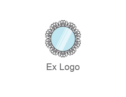 round mirror wall decoration logo