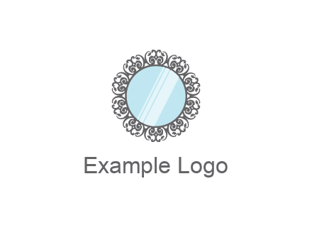 round mirror wall decoration logo