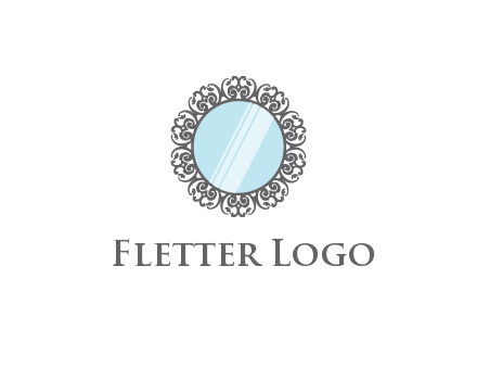 round mirror wall decoration logo