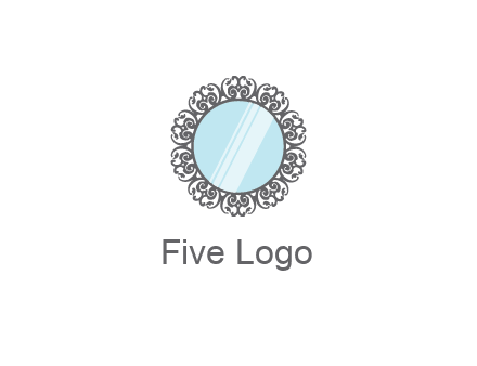 round mirror wall decoration logo