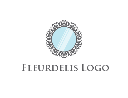 round mirror wall decoration logo