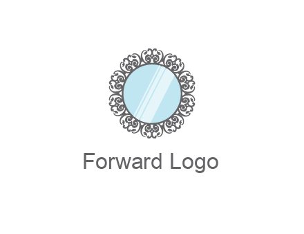 round mirror wall decoration logo