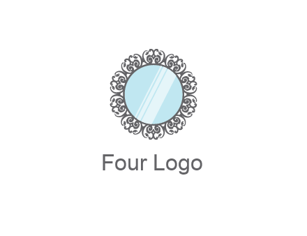 round mirror wall decoration logo