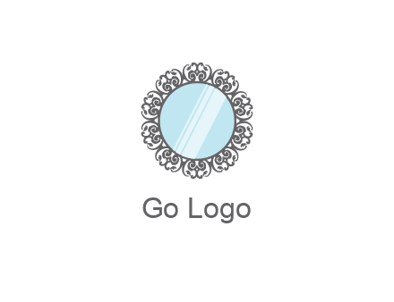 round mirror wall decoration logo