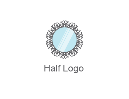 round mirror wall decoration logo