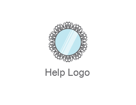 round mirror wall decoration logo