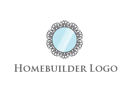 round mirror wall decoration logo