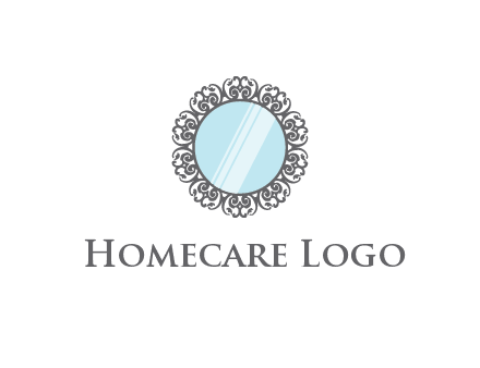 round mirror wall decoration logo