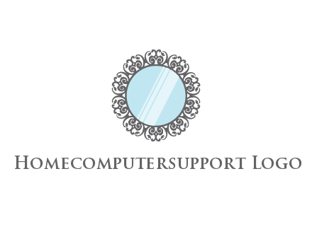 round mirror wall decoration logo