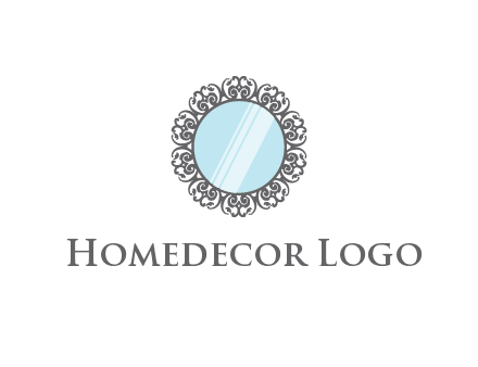 round mirror wall decoration logo