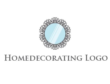 round mirror wall decoration logo
