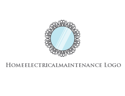 round mirror wall decoration logo
