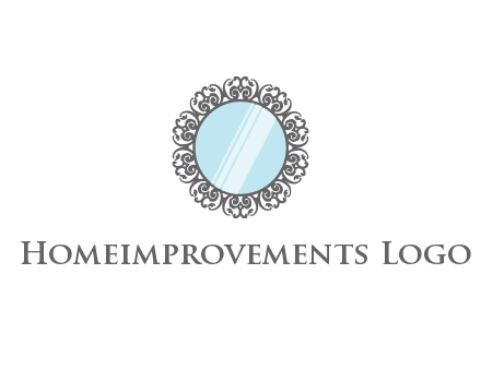 round mirror wall decoration logo