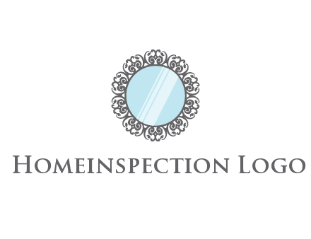 round mirror wall decoration logo