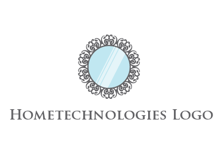 round mirror wall decoration logo