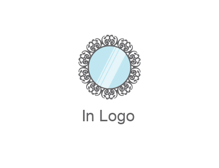 round mirror wall decoration logo