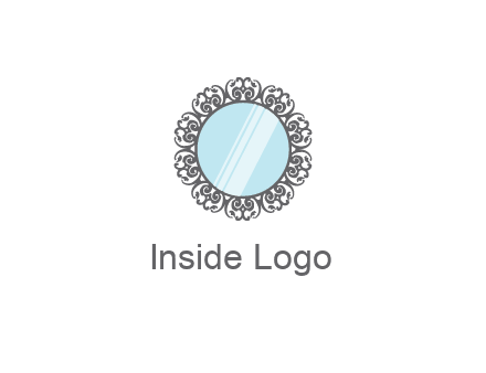 round mirror wall decoration logo
