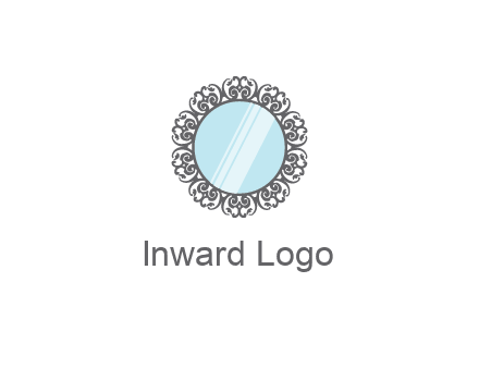 round mirror wall decoration logo