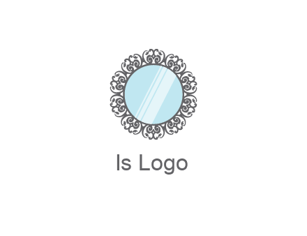 round mirror wall decoration logo