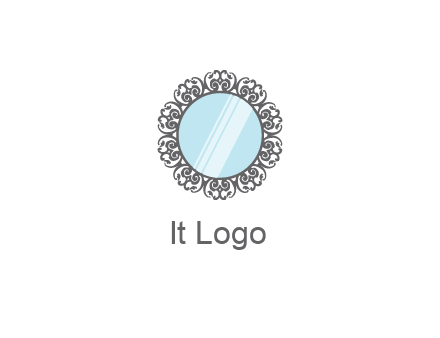 round mirror wall decoration logo