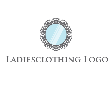 round mirror wall decoration logo