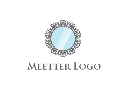 round mirror wall decoration logo
