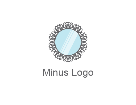 round mirror wall decoration logo