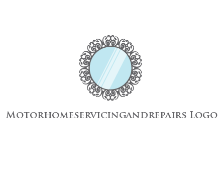 round mirror wall decoration logo