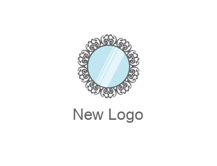 round mirror wall decoration logo