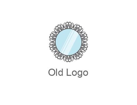 round mirror wall decoration logo
